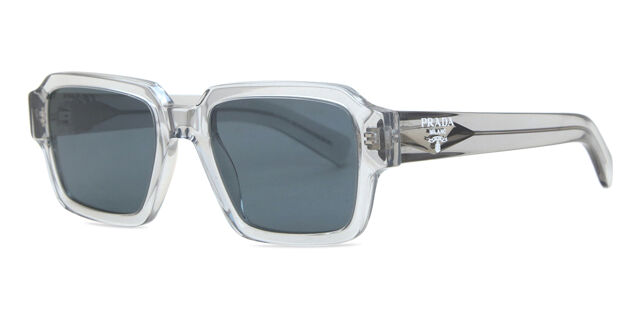 Prada PR 02ZS U430A9 Square Transparent Grey Sunglasses  display picture 1