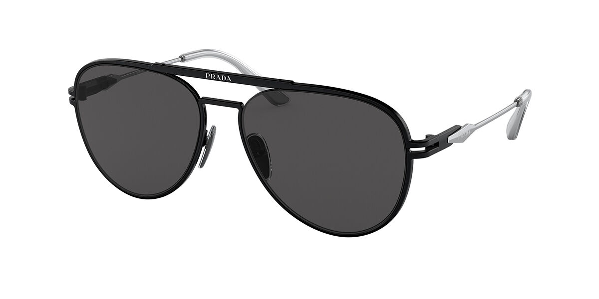 Photos - Sunglasses Prada PR 54ZS 1BO5S0 Men's  Black Size 57 