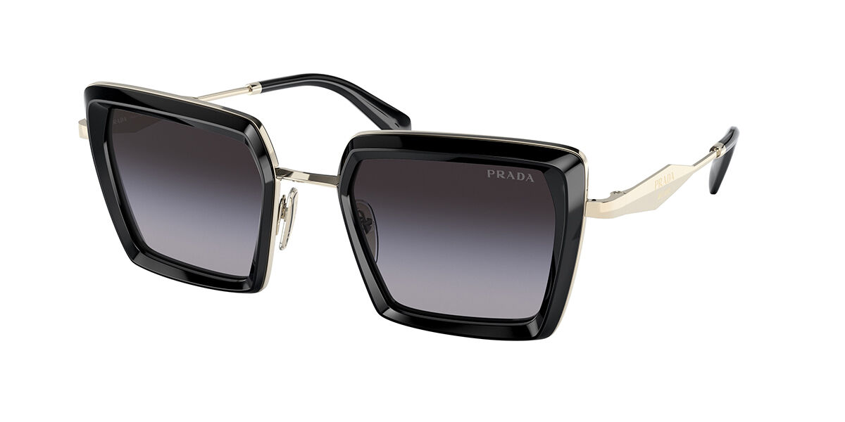 Prada PR 55ZS AAV09S Sunglasses Black Pale Gold | VisionDirect Australia
