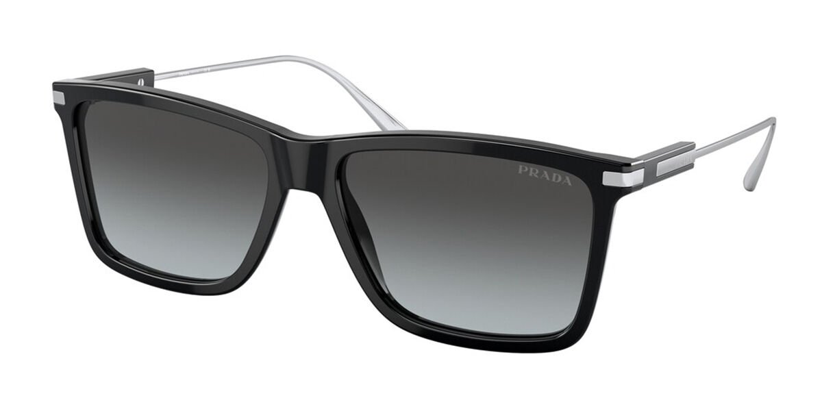 Prada PR 01ZSF Asian Fit 1AB06T Men's Sunglasses Black Size 59