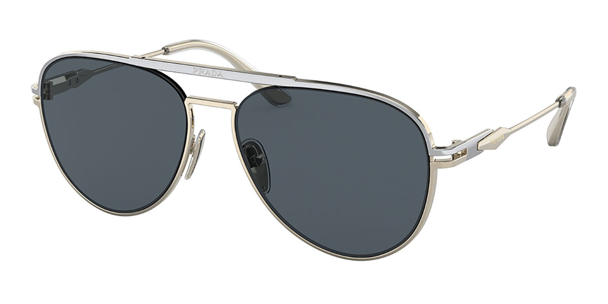 Prada PR 54ZS Asian Fit 17F09T Men's Sunglasses Gold Size 57