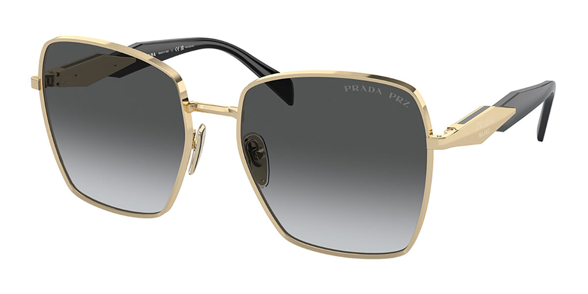 Prada PR 64ZS Asian Fit Polarized ZVN5W1 Sunglasses Pale Gold ...