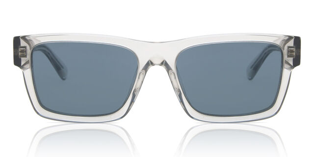 Prada PR 25ZS U430A9 Square Transparent Grey Sunglasses  display picture 3
