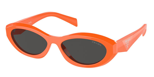 Prada PR 26ZSF Asian Fit 12L08Z Cat Eye Orange Sunglasses 