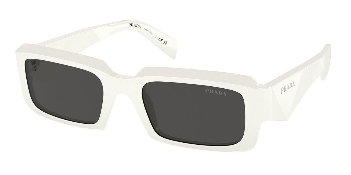 Photos - Sunglasses Prada PR 27ZSF Asian Fit 17K08Z Men's  White Size 55 