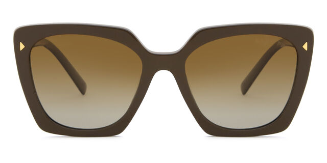 Prada PR 23ZS Polarized 11J6E1 Cat Eye Brown Sunglasses  display picture 1