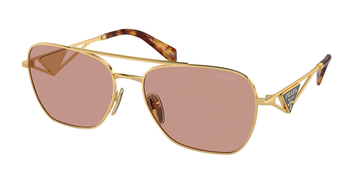 Photos - Sunglasses Prada PR A50S 5AK08M Women’s  Gold Size 59 