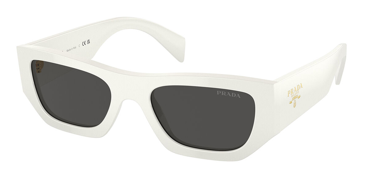 Photos - Sunglasses Prada PR A01SF Asian Fit 17K08Z Men's  White Size 55 