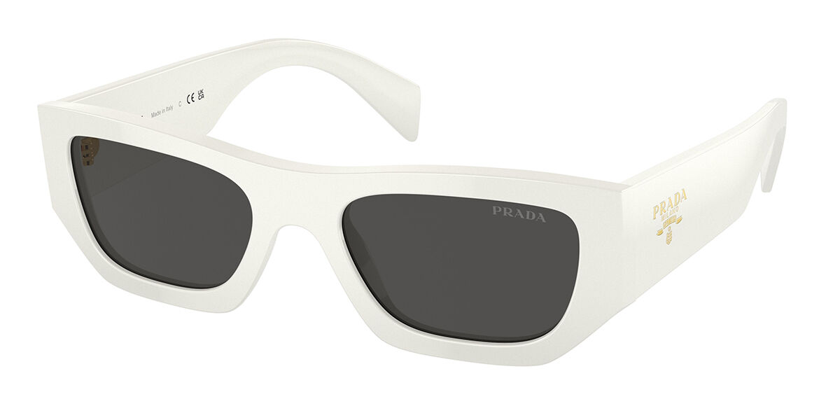 Prada PR A01SF Asian Fit 17K08Z Sunglasses in White | SmartBuyGlasses USA