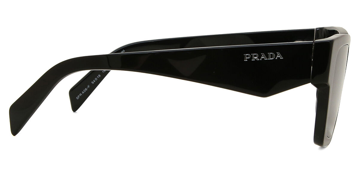 Prada PR A06SF Asian Fit 16K08Z Square Black Sunglasses