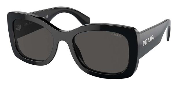 Prada PR A08SF Asian Fit 1AB5S0 Square Black Sunglasses  display picture 1