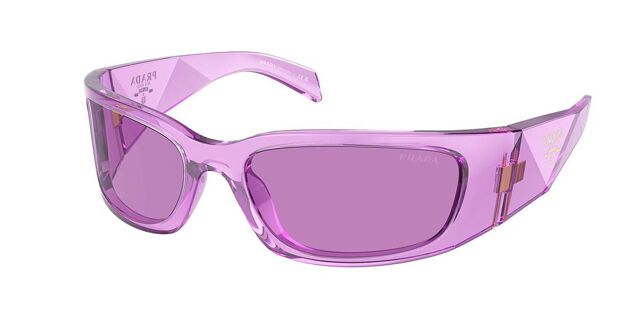 Prada PR A14S 13R30G Wraparound Transparent Amethyst  display picture 3