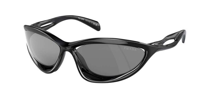 Prada PR A26S 1AB60G Oval Black Sunglasses | SmartBuyGlasses US