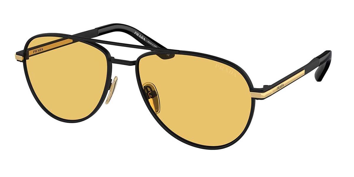 Photos - Sunglasses Prada PR A54S 1BO90C Men's  Black Size 60 