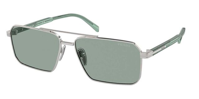 Prada PR A57S 1BC10G Pilot Silver Sunglasses  display picture 1