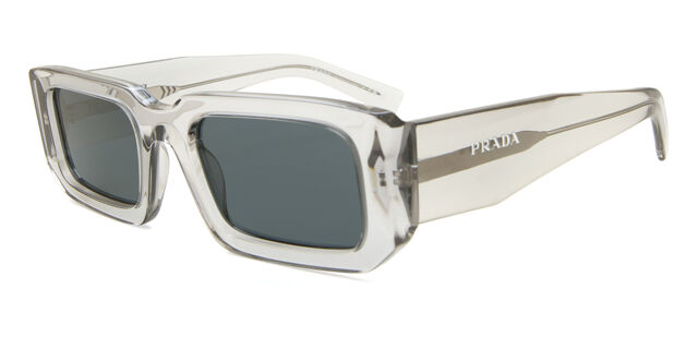 Prada PR 06YS 12R09T Rectangle Transparent Grey Sunglasses  display picture 3