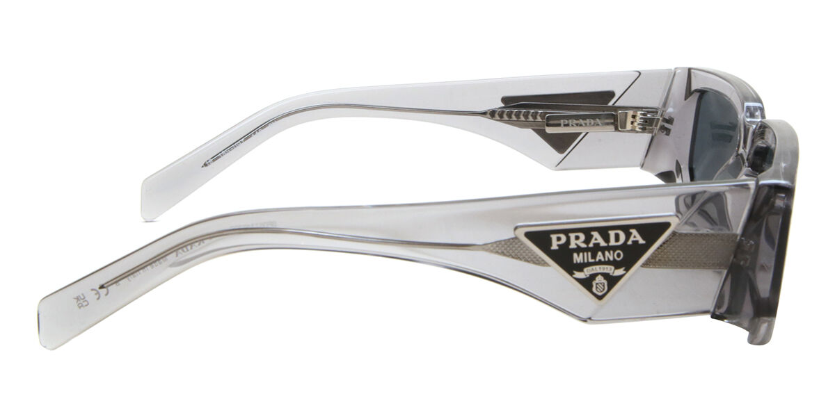 Prada PR 09ZS 18S09T Transparent Asphalt Grey サングラス