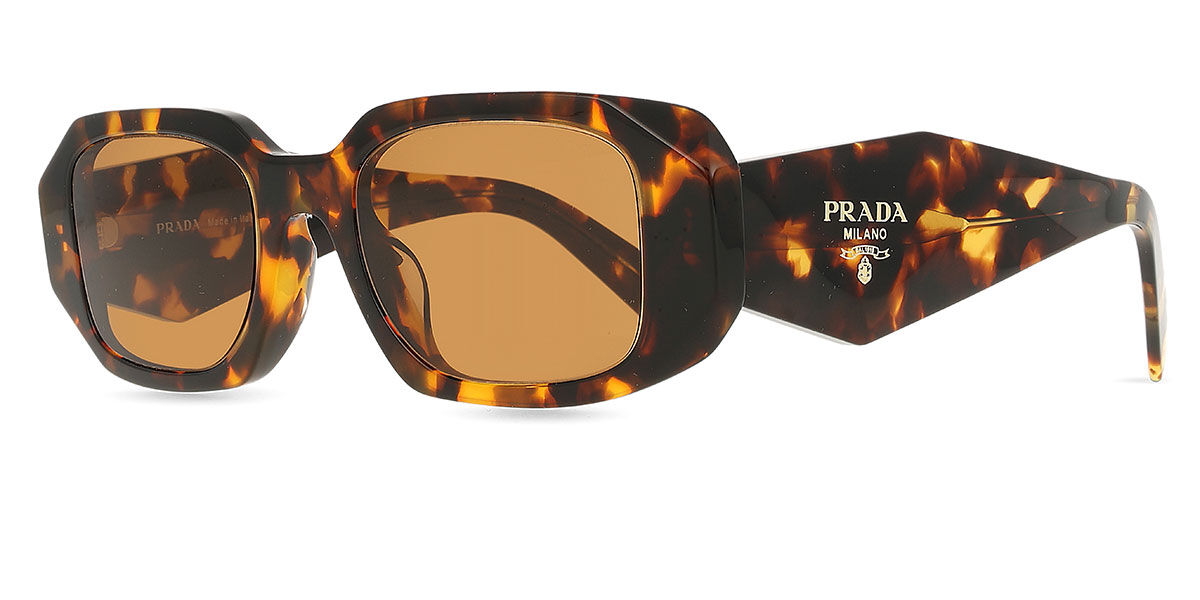Prada PR 17WSF Asian Fit VAU2Z1 スクエア Honey Tortoise サングラス