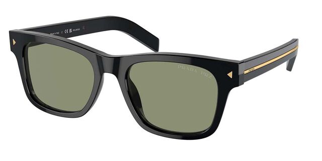 Prada PR A17S Polarized 16K20G Square Black Sunglasses  display picture 3