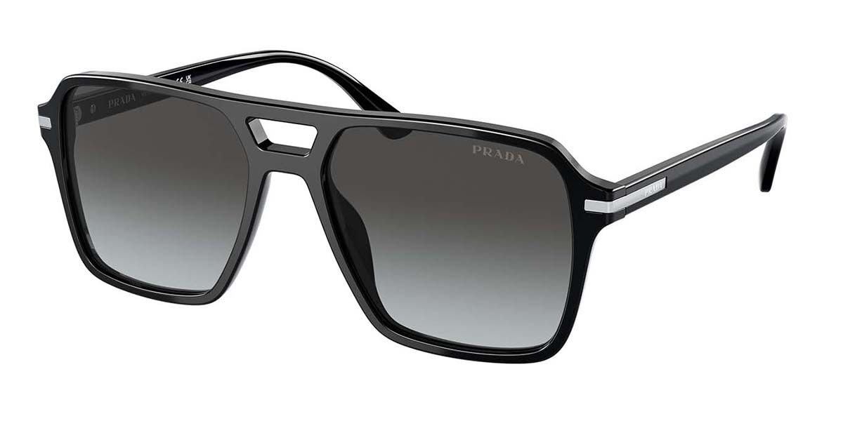 Photos - Sunglasses Prada PR 20YS 1AB06T Men's  Black Size 55 