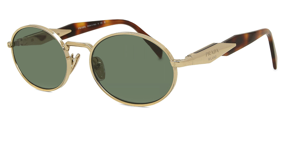 New■PRADA■PR65ZS メタルオーバル サングラス【関税込】 Prada PR 65ZS L (55 - 20) with Grey lenses and Gold frame
