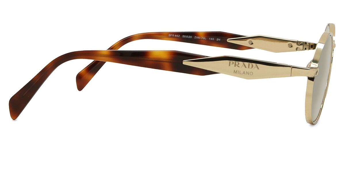 New■PRADA■PR65ZS メタルオーバル サングラス【関税込】 Prada PR 65ZS L (55 - 20) with Grey lenses and Gold frame
