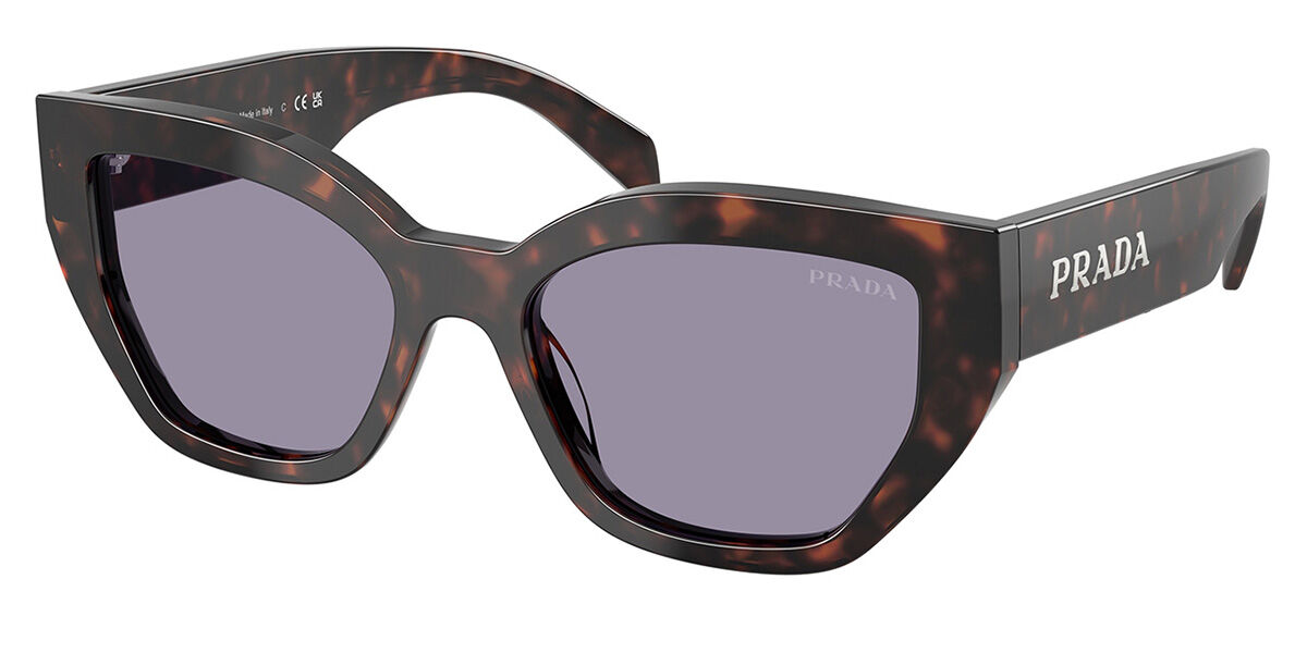 Image of Prada PR A09SF Asian Fit 17N03N 55 Sköldpaddemönstradeshell Solglasögon Kvinna SEK