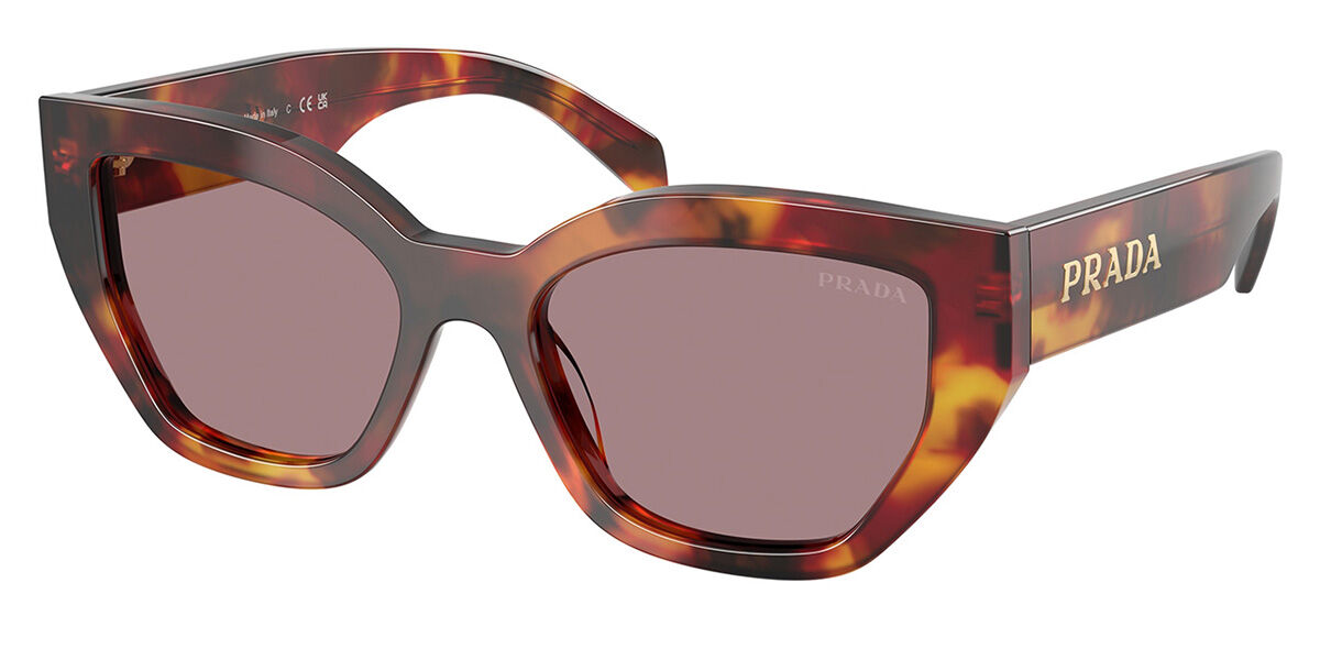 Image of Prada PR A09SF Asian Fit 22A20I 55 Sköldpaddemönstradeshell Solglasögon Kvinna SEK