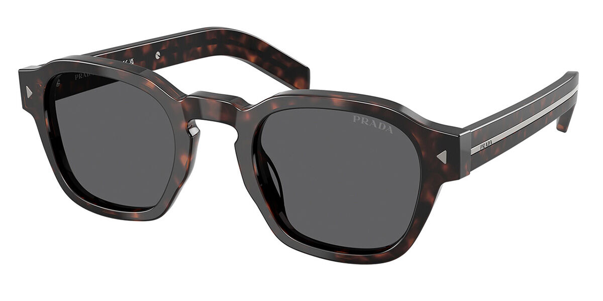 Image of Prada PR A16SF Asian Fit 17N731 53 Sköldpaddemönstradeshell Solglasögon Män SEK