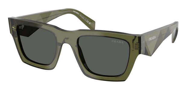 Prada PR A06S 25A40L Square Transparent Military Green  display picture 3