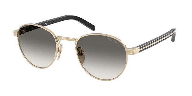 Prada Women Sunglasses Gold Grey Gradient Round PRB52S ZVN02C NEW AUTHENTIC Prada Women Sunglasses Gold Grey Gradient Round PRB52S  main image 3