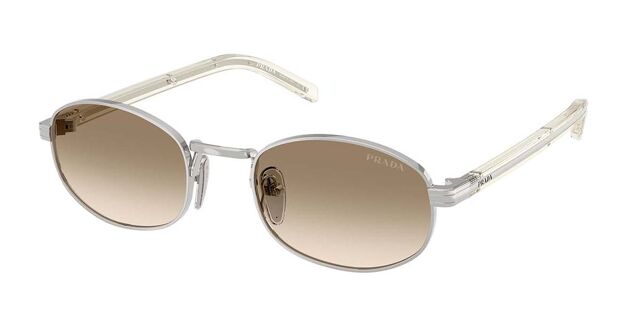 Prada PR B53S 1BC80K Oval Silver Sunglasses | SmartBuyGlasses US display picture 1
