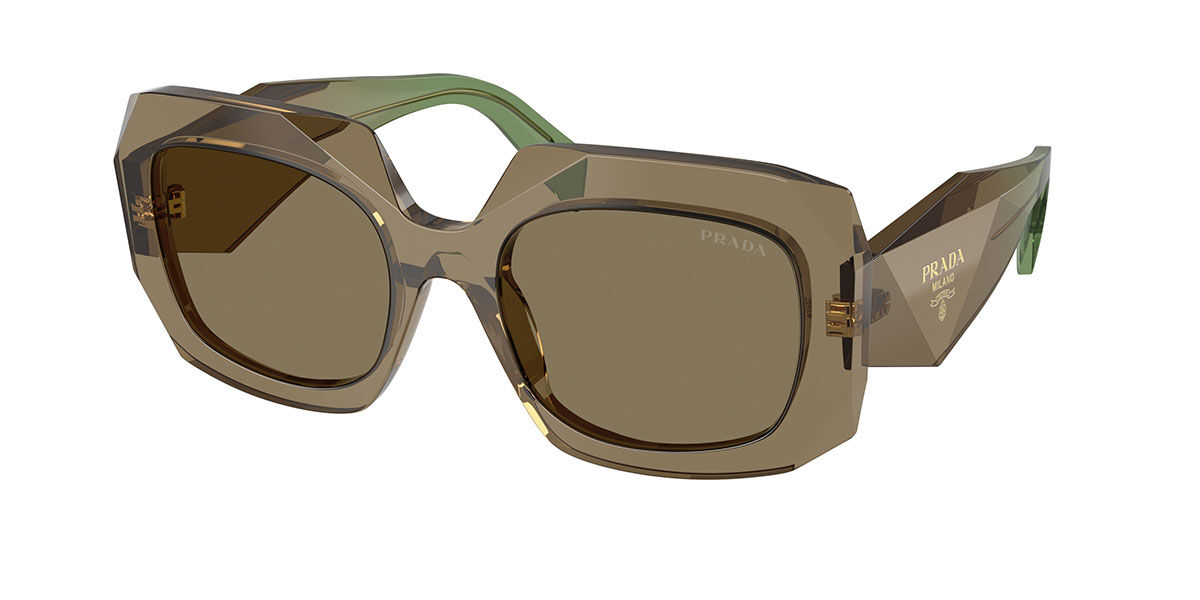 Prada Damen Transparent Terra Brown Pr B23sf Asian Fit 29E90f 55Mm Braune Sonnenbrillen