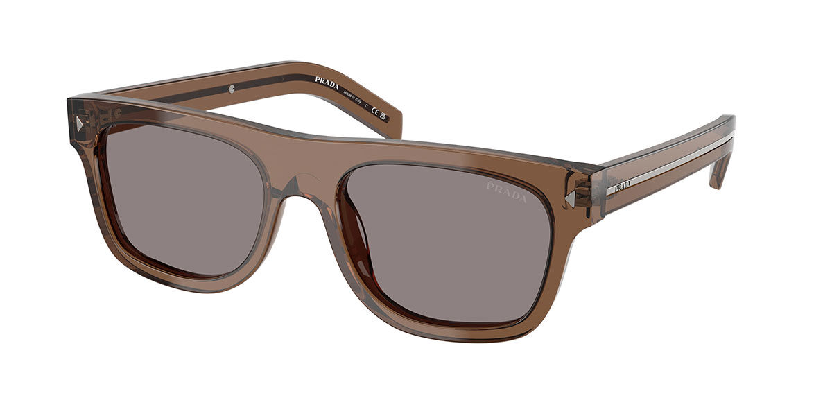 Prada Męski Transparent Clay Brown Pr B12s 28I03d 55 Brazowe Meskie Okulary Przeciwsloneczne
