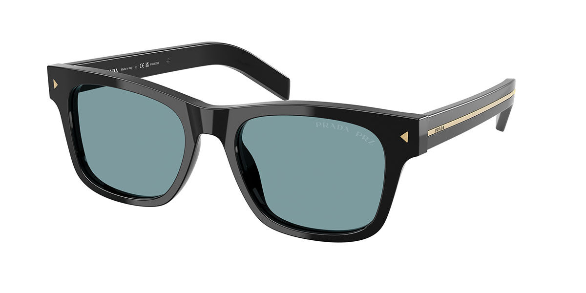 Prada PR A17S Polarized 16K04D Men's Sunglasses Black Size 54