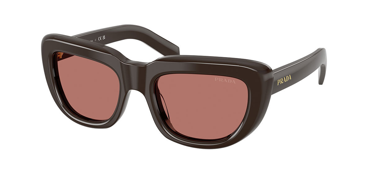 Prada PR D07S 27I80W Women’s Sunglasses Brown Size 53