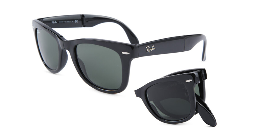 Ray-Ban RB4105 Wayfarer Folding 601 Sunglasses Black | VisionDirect  Australia