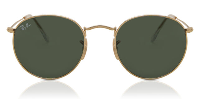 Ray-Ban RB3447 Round Metal 001 Round Arista Gold Sunglasses 