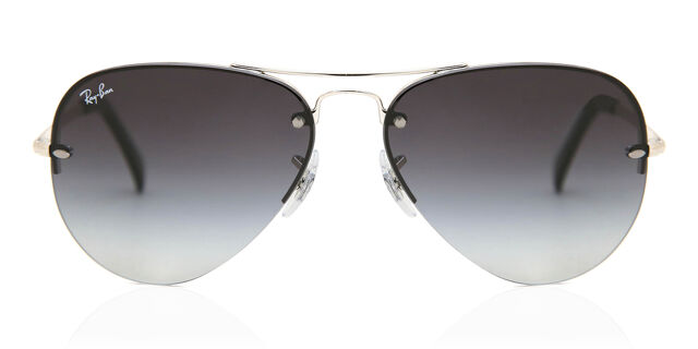 Ray-Ban RB3449 Highstreet 003/8G Aviator Silver Sunglasses  display picture 1