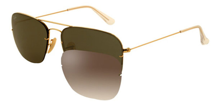 Woestijn Ga op pad was Ray-Ban Tech RB3482 Flip Out Polarized 001/71 Sunglasses in Gold |  SmartBuyGlasses USA