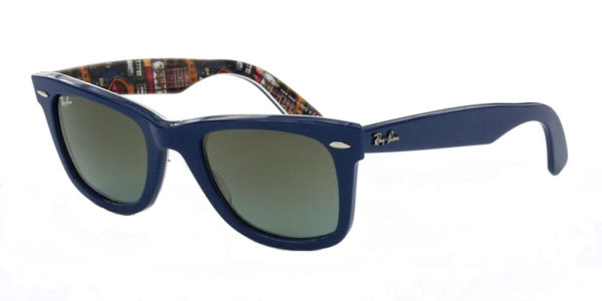 Ray-Ban RB2140 Original Wayfarer 1123/96 Sunglasses Blue | VisionDirect ...