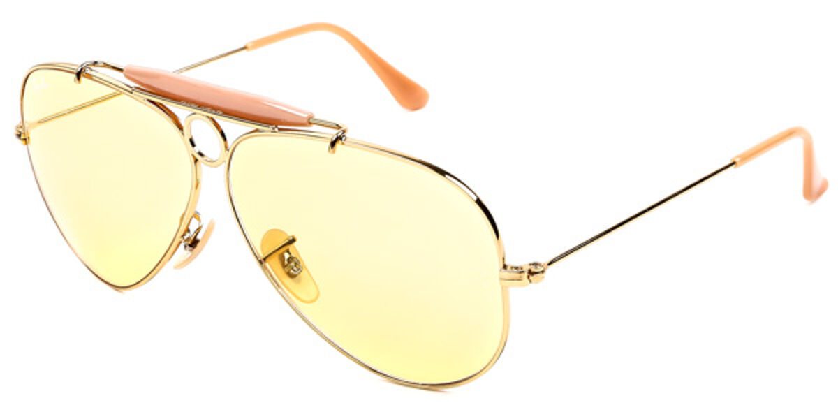 Ray-Ban RB3138 Shooter 001/4A Sunglasses Gold | VisionDirect Australia