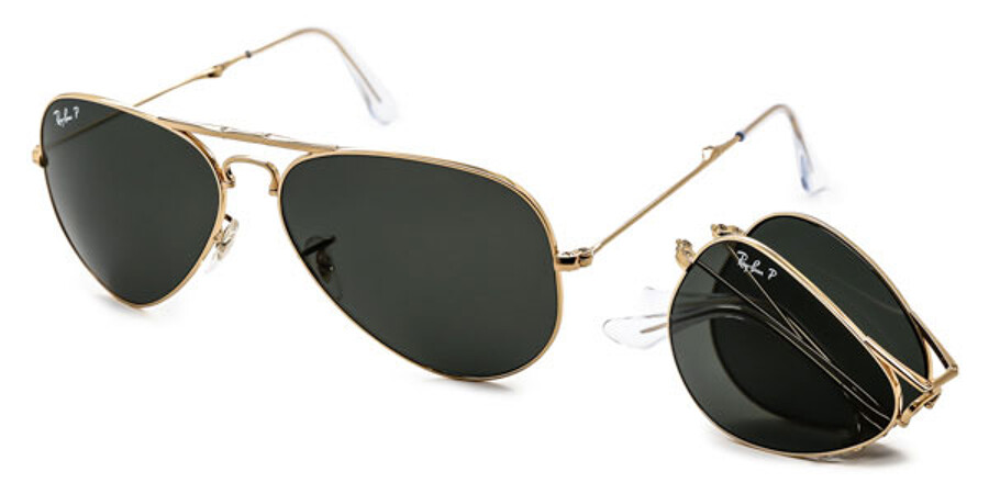 Ray-Ban RB3479 Aviator Folding Polarized 001/58 Sunglasses Gold |  SmartBuyGlasses Canada