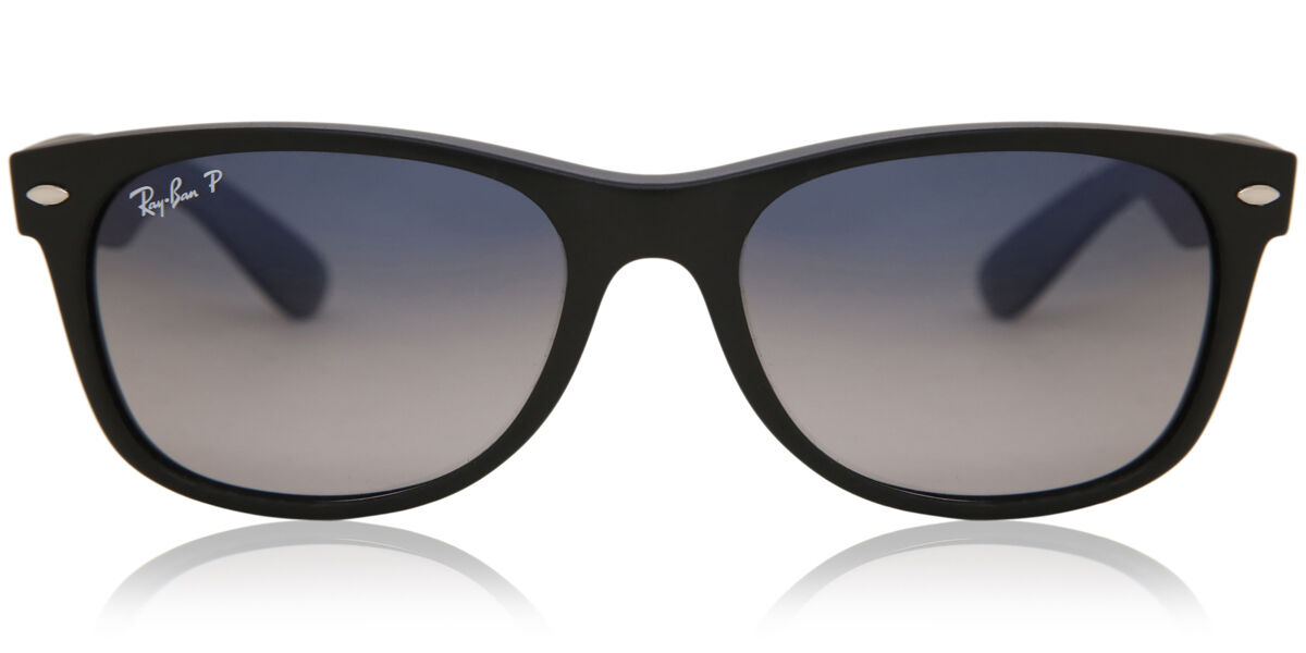 Ray-Ban RB2132 New Wayfarer Matte Polarized 601S78 Sunglasses Matte Black |  VisionDirect Australia