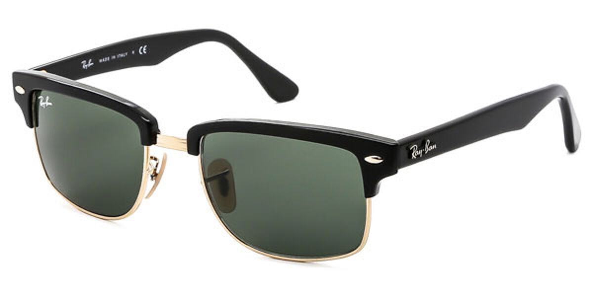 Ray-Ban RB4190 Clubmaster 601 Sunglasses Black | SmartBuyGlasses UK