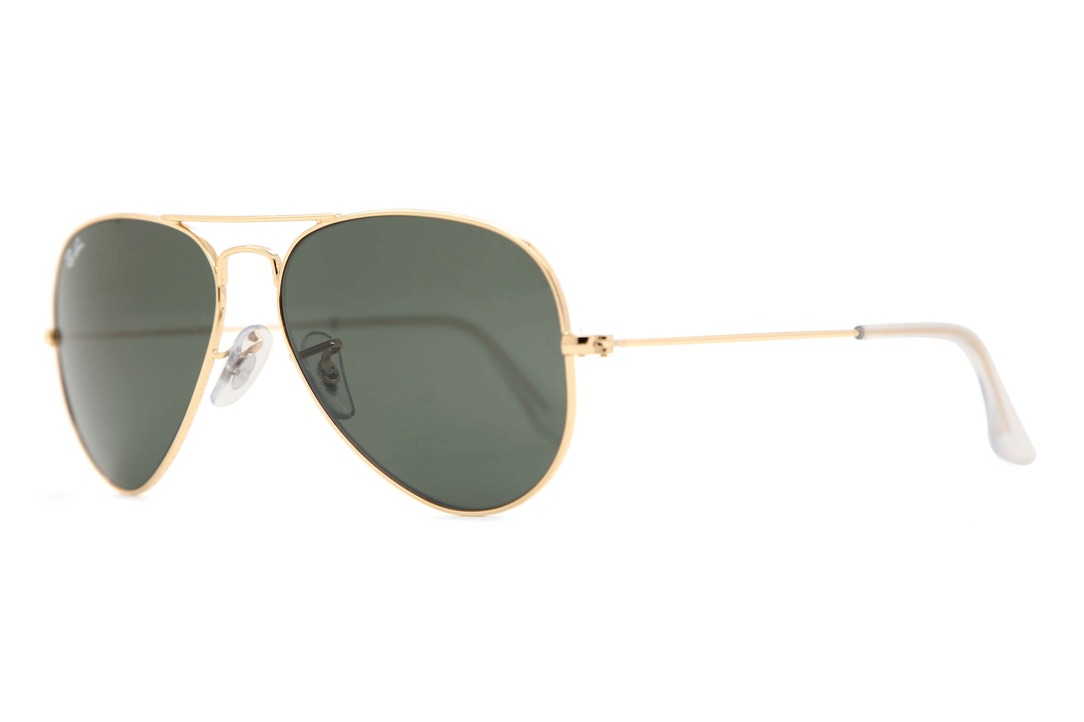 RB3025 Aviator Large Metal Blue Light Block Sunglasses Gold