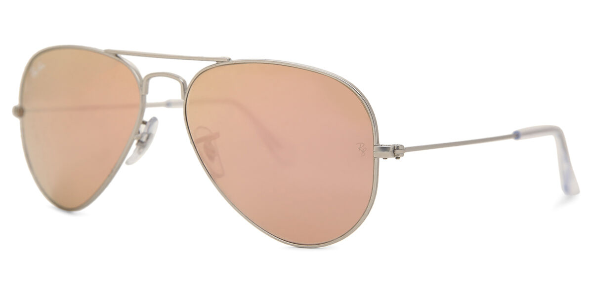 Ray Ban RB3025 Aviator Flash Lenses 019 Z2 Sunglasses Matte Silver SmartBuyGlasses Singapore