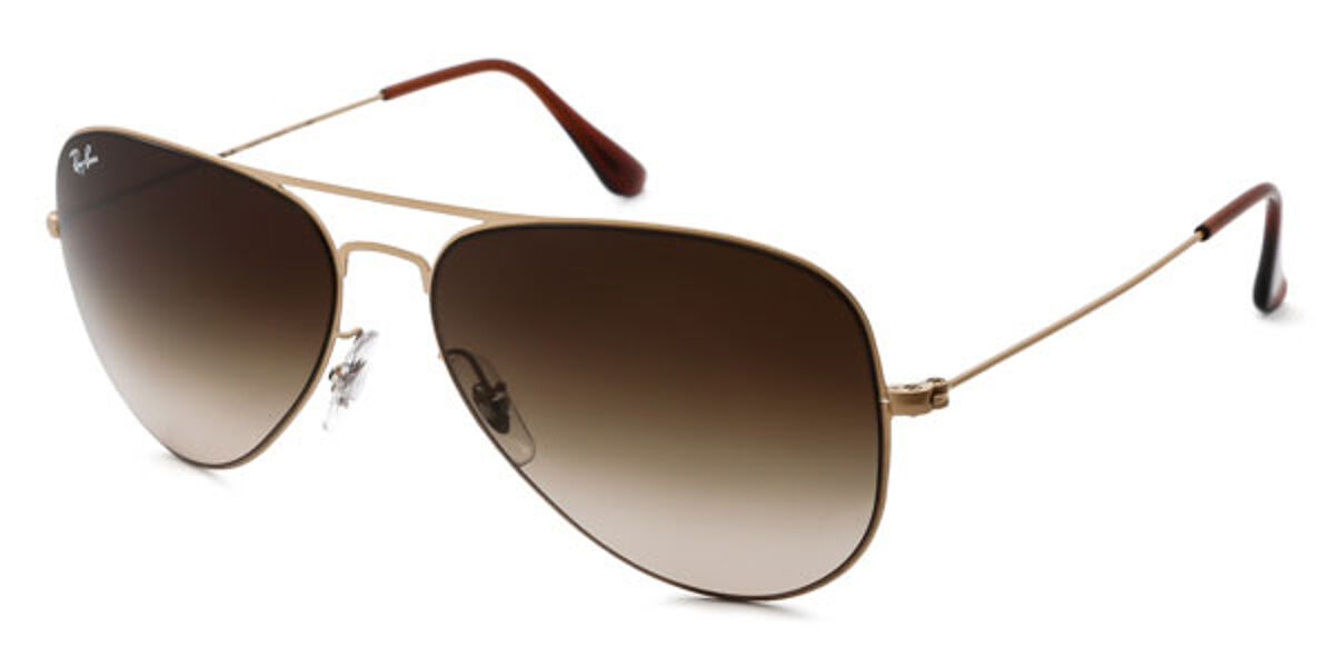 Accor daar ben ik het mee eens Bezet Ray-Ban RB3513 Aviator Flat Metal 149/13 Sunglasses in Gold |  SmartBuyGlasses USA