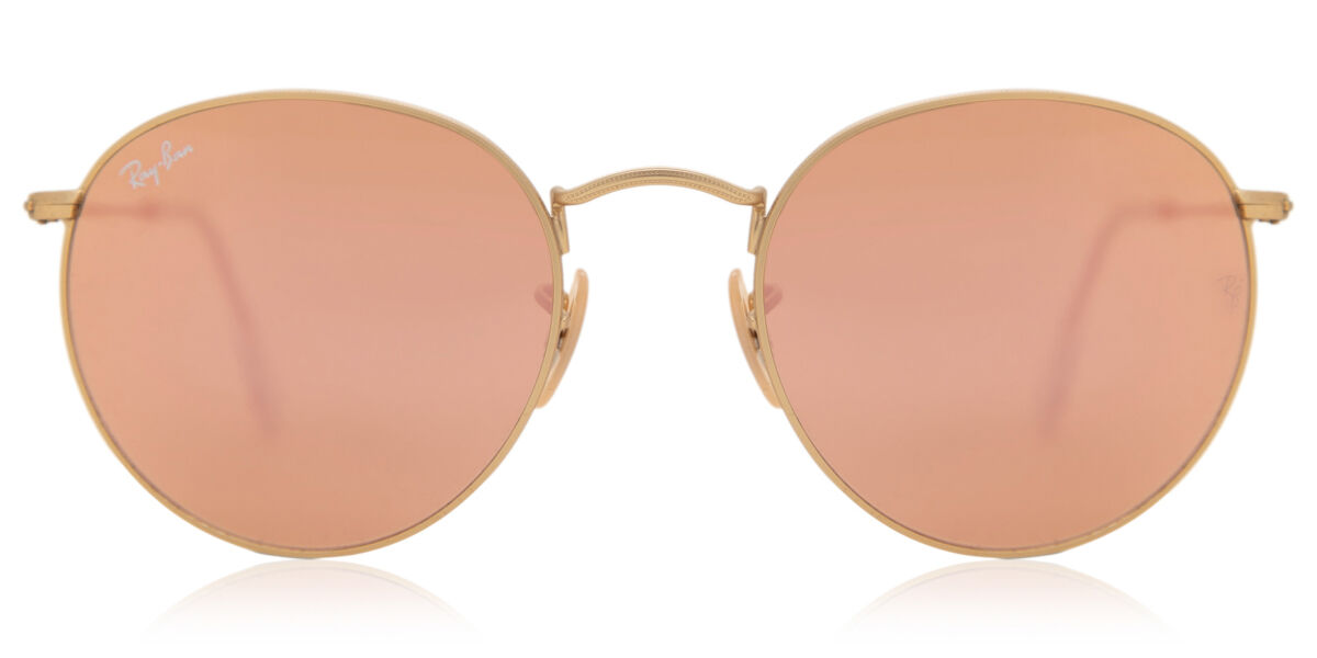 Ray-Ban RB3447 Round Lenses 112/Z2 in Matte Gold | SmartBuyGlasses USA