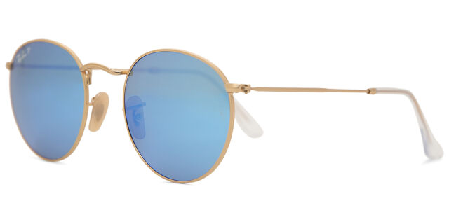Ray-Ban RB3447 Round Flash Lenses Polarized 112/4L Round  display picture 1